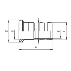 Końcówka do węża spożywcza - K DN32 AISI 304
